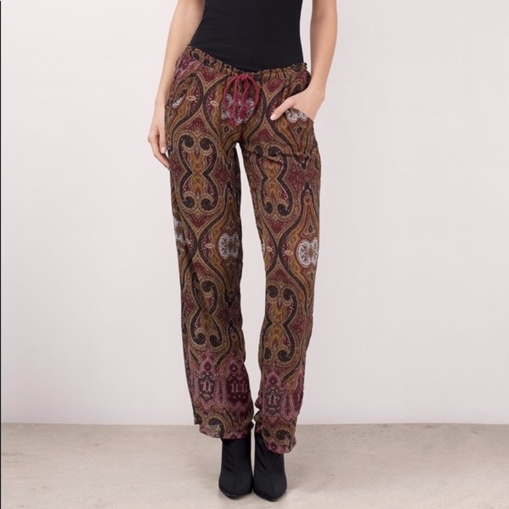 NWT Tobi boho paisley print drawstring joggers